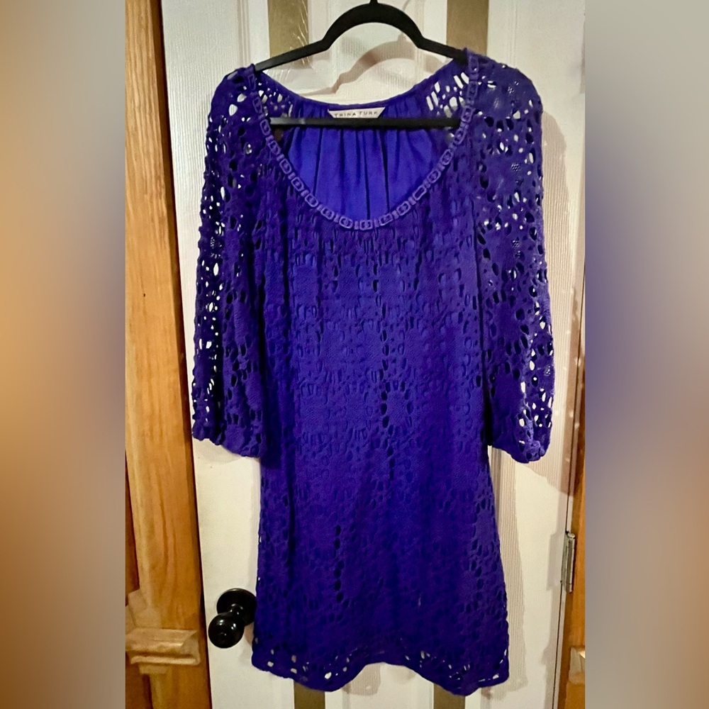 Trina Turk Vibrant Purple Lace Dress